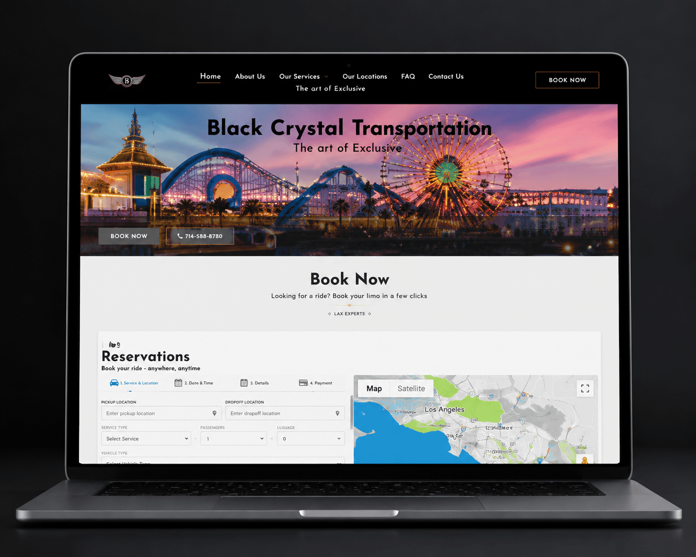 Black Crystal Transportation Luxury Limo Website placeholder preview