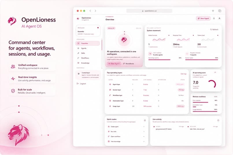 OpenLioness AI Agent Operating System placeholder preview